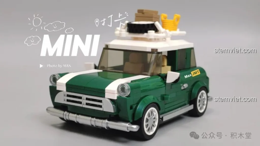 Mô hình xe MINI Camper Thời Gian Hè PB8804 màu xanh lá, thiết kế cổ điển, sẵn sàng cho chuyến phiêu lưu.