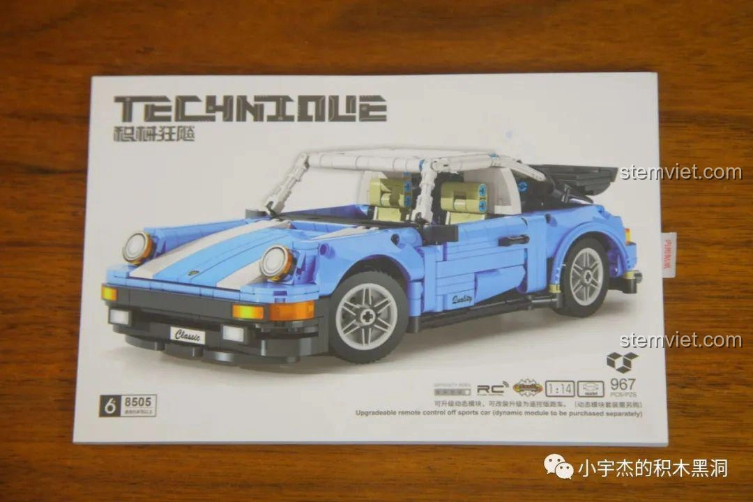 Sách hướng dẫn lắp ráp chi tiết của bộ SY 8505 Mô hình Porsche 911, với hình ảnh rõ ràng.