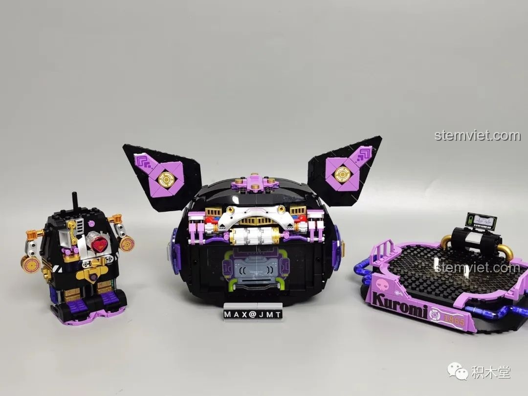 Các chi tiết vỏ ngoài của mô hình Kuromi bán cơ khí TOP TOY TC1803 được tháo rời, cho phép tùy biến dễ dàng.