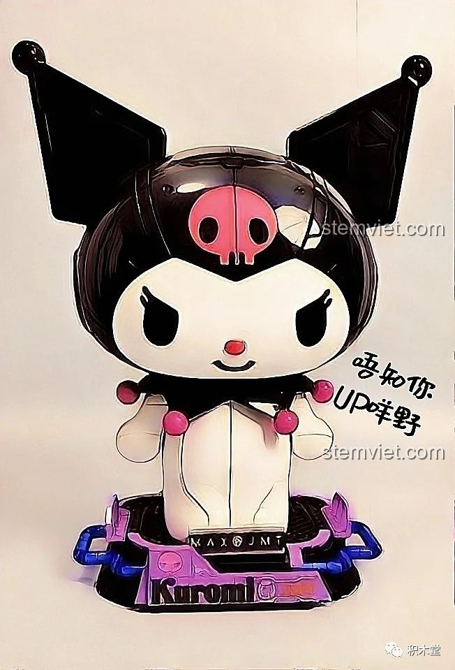 Mô hình Kuromi bán cơ khí TOP TOY TC1803 phiên bản màu đặc, giữ nguyên vẻ đáng yêu của nhân vật Kuromi.