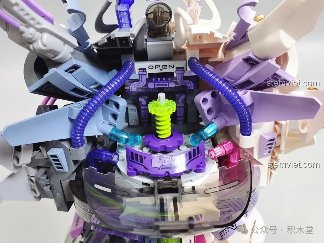 Chi tiết chân bên phía cơ khí của Rồng Thời Không TC1814, review khớp nối.