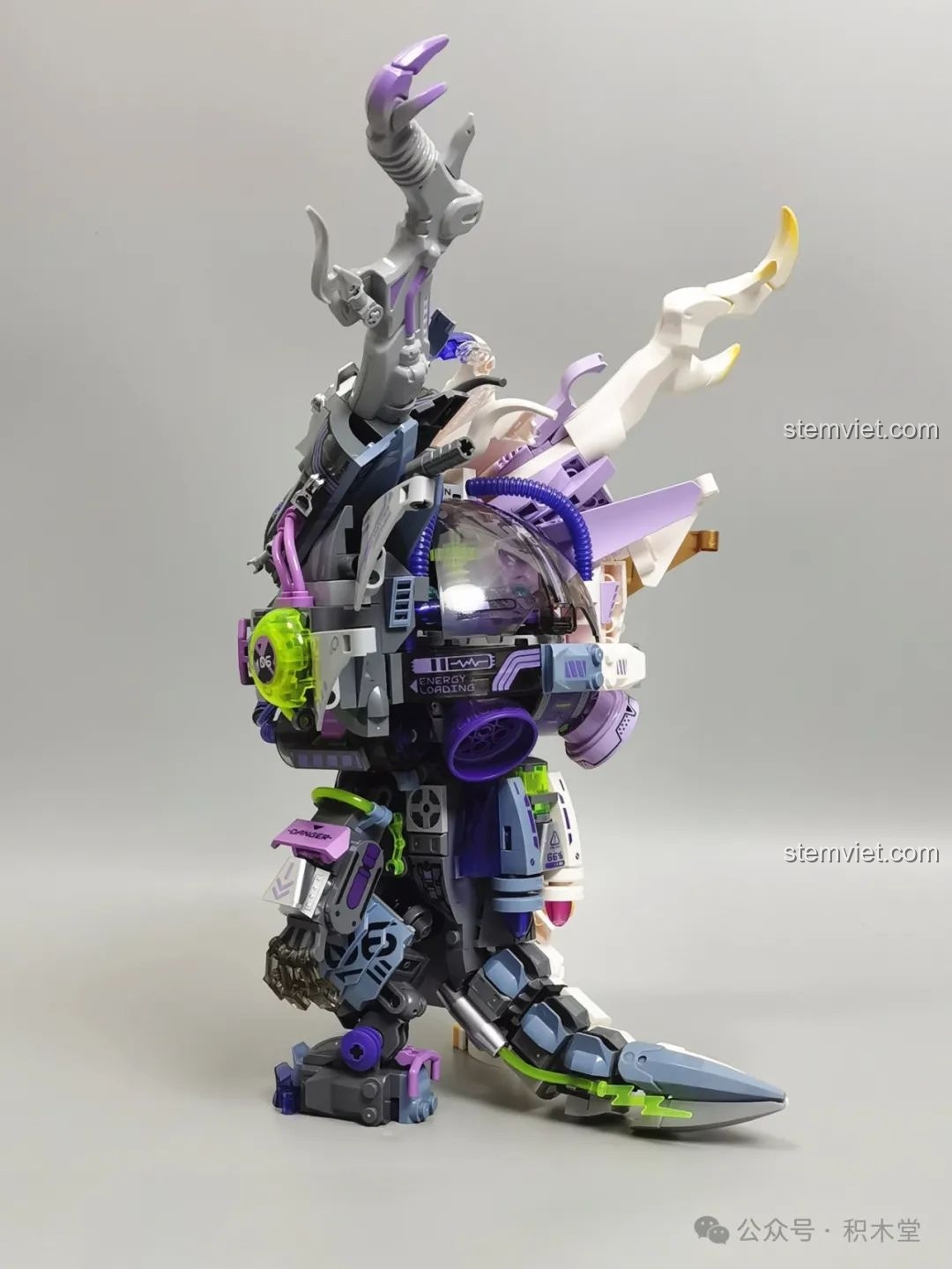 Mặt sau của mô hình Rồng Thời Không TC1814 đã hoàn thành, review đồ chơi TOP TOY.