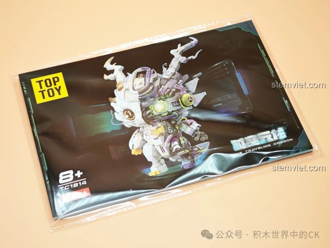 Sách hướng dẫn lắp ráp đồ chơi TOP TOY TC1814 Rồng Thời Không được bọc trong túi nilon, đảm bảo nguyên vẹn.