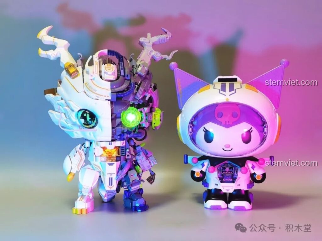 Review TOP TOY TC1814 Rồng Thời Không và mô hình Kuromi, đồ chơi lắp ráp độc đáo với đèn LED.