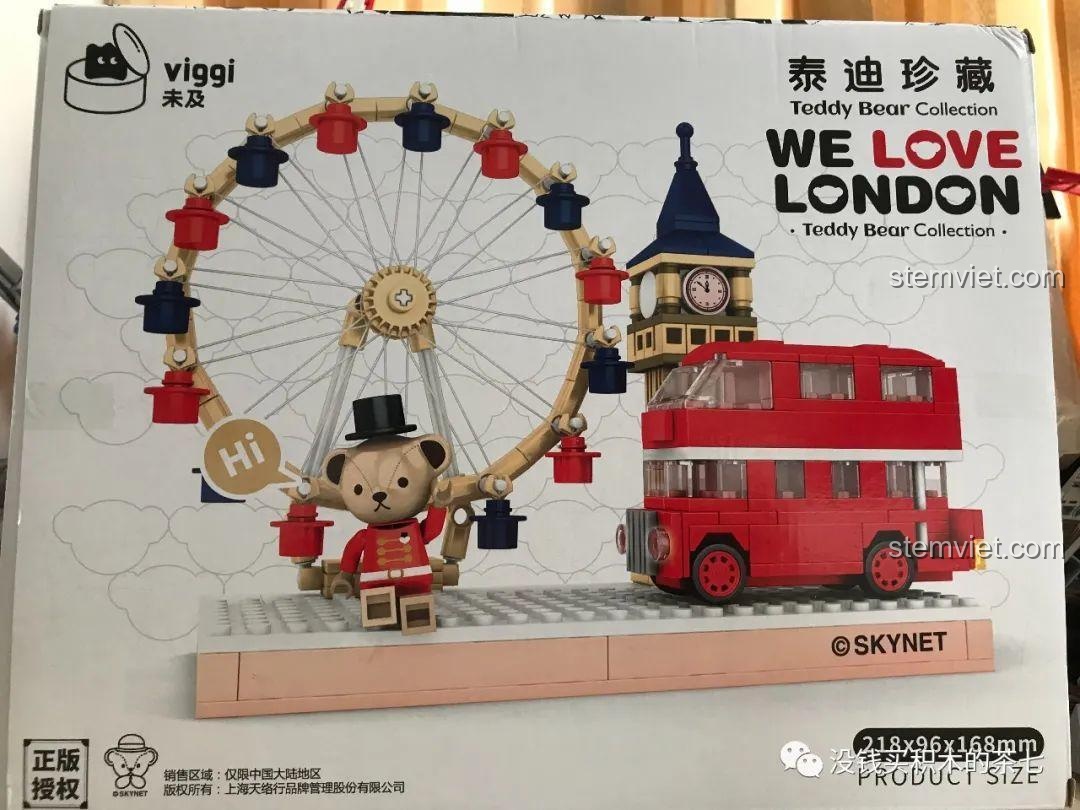 Sách hướng dẫn lắp ráp bộ Wekki 516000 Gấu Teddy Yêu London.