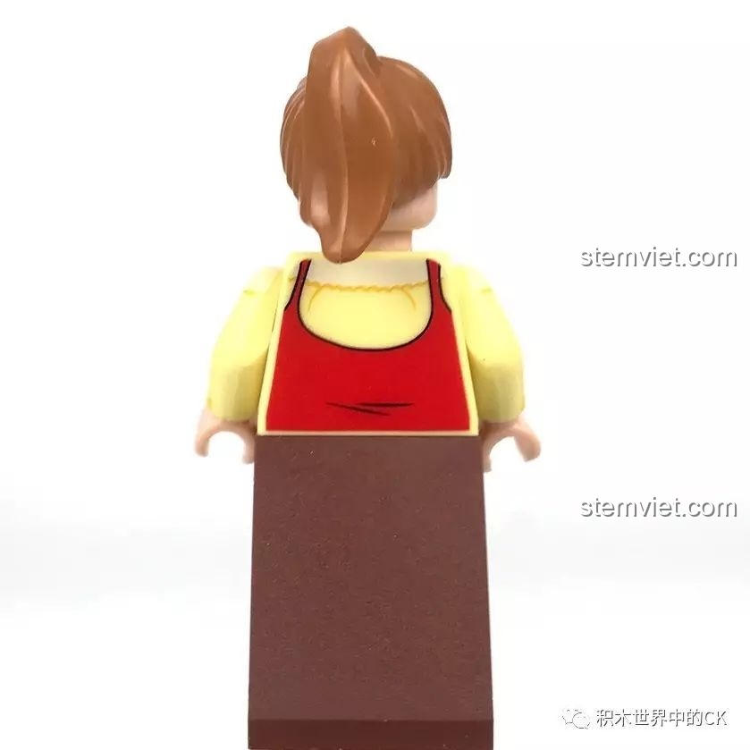 Mặt sau của minifigure Hồ Thu Nhiễm, phần lưng váy đơn giản trong bộ XINGBAO XB-01013.