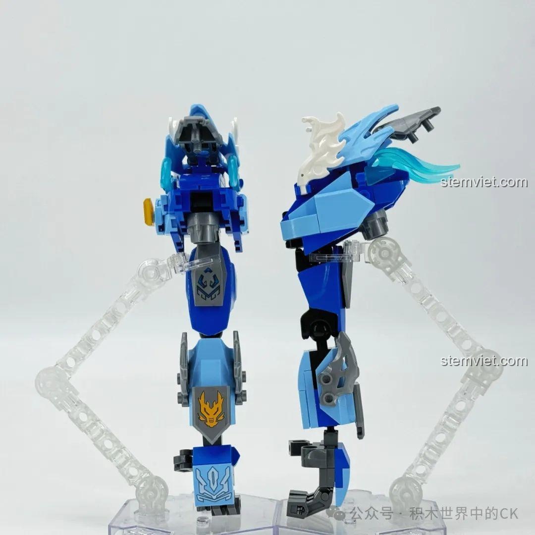 Ảnh 12 của bộ lắp ráp ZHEGAO GZ2028 Cơ Giáp Triệu Vân Hổ Uy Tướng Quân, mô tả các bộ phận chân. Review đồ chơi robot Triệu Vân GZ2028.