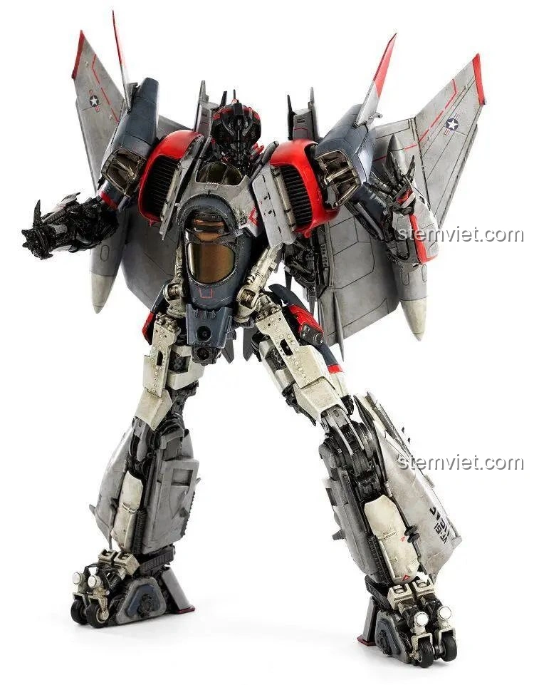 Mô hình Robot Biến Hình Blitzwing JIESTAR 58047 hoàn chỉnh với tư thế chiến đấu mạnh mẽ, chi tiết sắc nét.