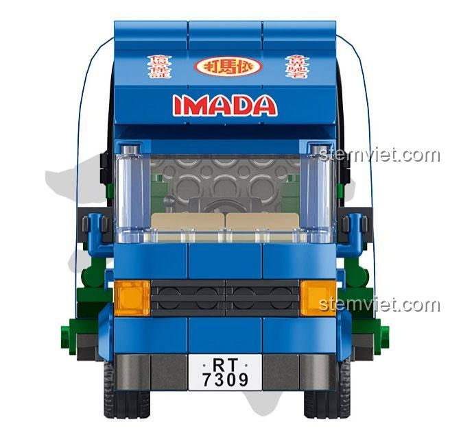 Mặt trước bộ lắp ghép Royal Toys RT62 Xe Tải Imada, đồ chơi mô hình xe tải 256 chi tiết, thiết kế chân thực cho bé trai 6 tuổi.