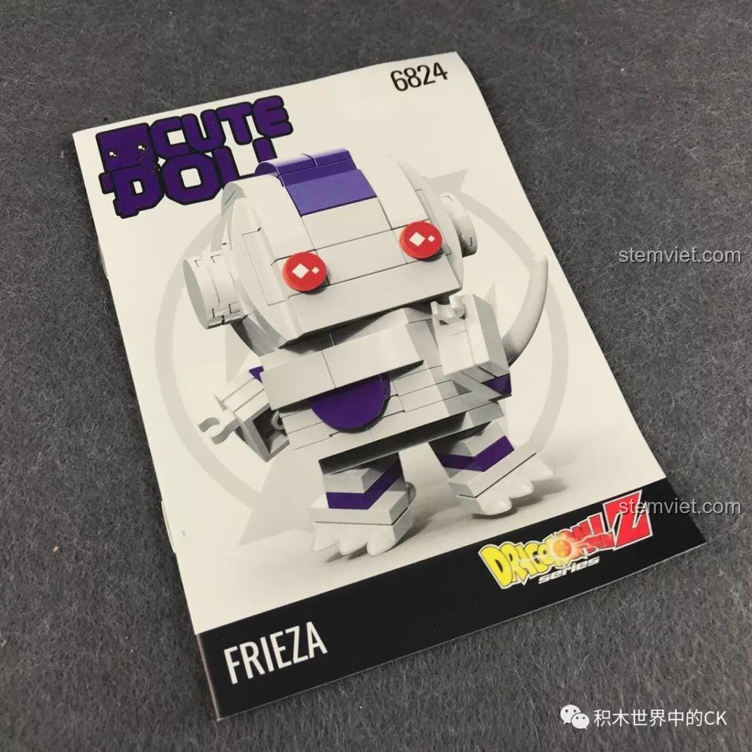 Sách hướng dẫn lắp ráp của mô hình Decool 6824 Frieza trong bộ sưu tập Dragon Ball Cute Doll.