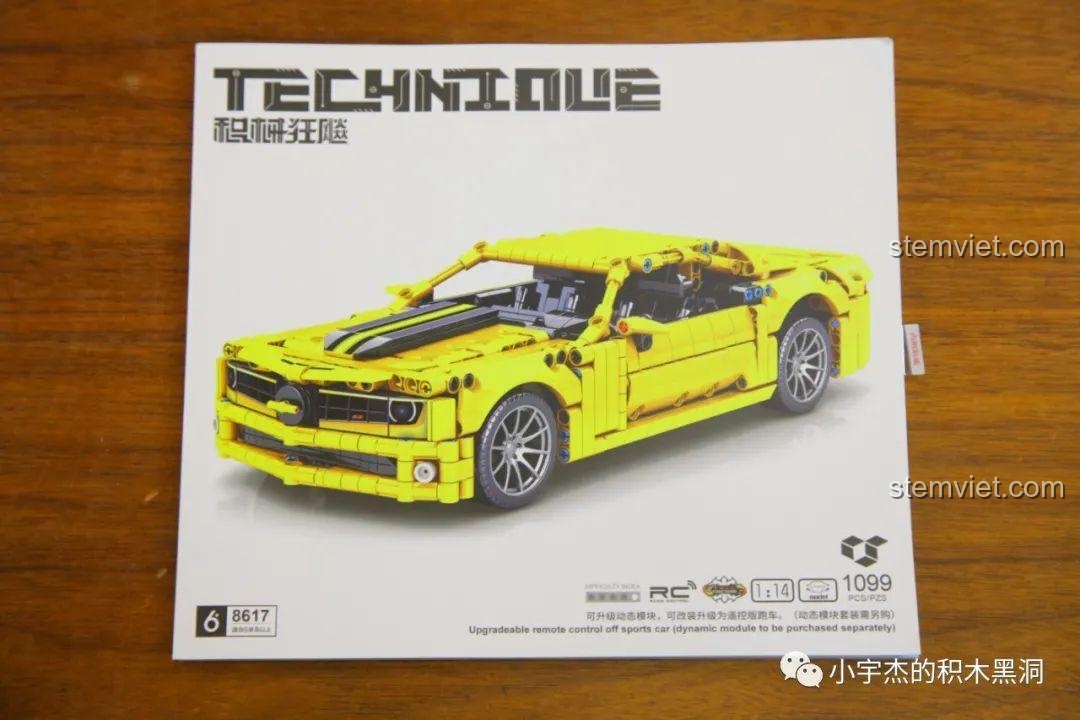 Sách hướng dẫn lắp ráp chi tiết của bộ đồ chơi SY 8617 Siêu xe Chevrolet Camaro.