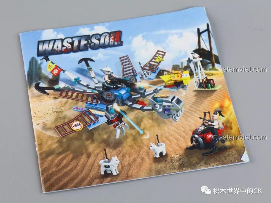 Sách hướng dẫn lắp ráp chi tiết của bộ Winner 8056 với hình ảnh bìa là mô hình hoàn chỉnh.