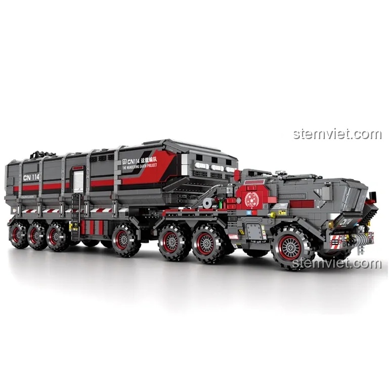 Mô hình xe vận chuyển quân sự CN171 The Wandering Earth của SEMBO, chi tiết sắc nét, sẵn sàng cho mọi nhiệm vụ. Bộ lắp ráp đáng tiền cho bé trai 6+.