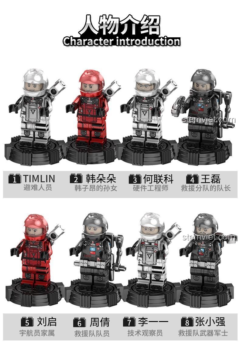 Xe Vận Tải CN114-03 Sembo, giới thiệu 8 minifigures chi tiết, bộ đồ chơi The Wandering Earth, chất lượng cao, giá tốt cho bé trai 6 tuổi.