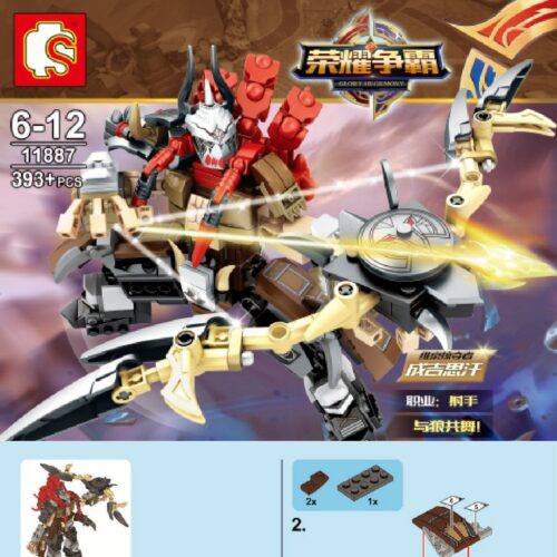 Robot Thành Cát Tư Hãn - Skin Kẻ Cướp Viking trong game Vương Giả Vinh Diệu SEMBO 11887 hướng dẫn lắp ghép SEMBO 11887 Mecha Thành Cát Tư Hãn