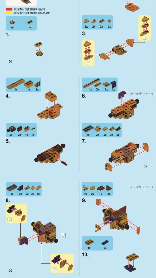 Mô hình Điển Vi SEMBO 11888 hướng dẫn SEMBO 11888 Robot Điển Vi