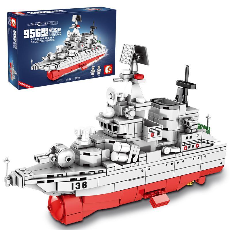 Bộ lắp ráp tàu khu trục tên lửa Type 956 Sembo 202039. Đồ chơi mô hình tàu chiến chi tiết cho bé trai 6 tuổi, giá rẻ.