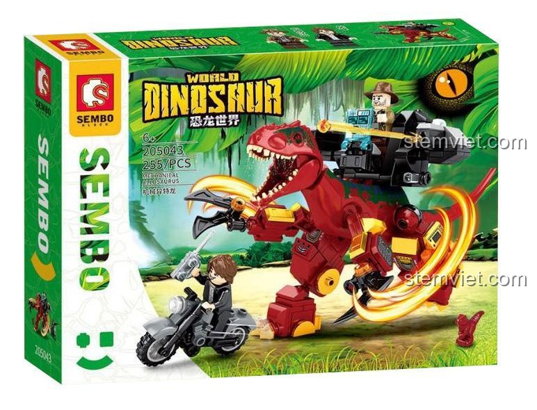 SEMBO 205043 Khủng Long Cơ Khí Thế Giới Khủng Long bộ đồ chơi lắp ghép cho bé trai 6 tuổi