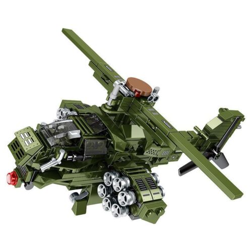 Mô hình đồ chơi lắp ráp Sembo 207018 Trực thăng vũ trang Survival Warfare từ 420 mảnh ghép cho bé trai 6 tuổi.