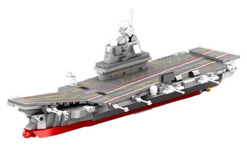 Mô hình hoàn chỉnh của bộ lắp ráp Tàu sân bay Liêu Ninh Sembo 208002-9, một món đồ chơi quân sự hấp dẫn cho bé trai 6 tuổi.