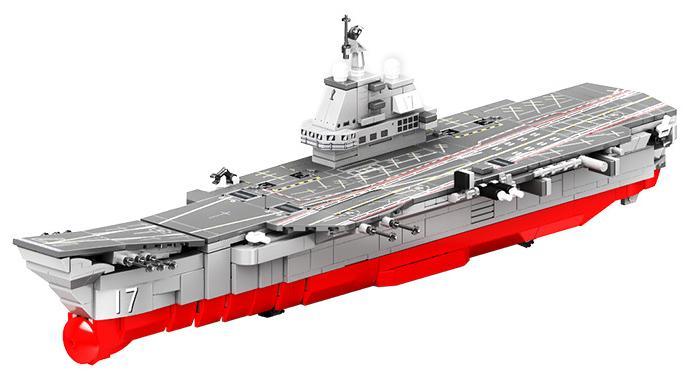 Mô hình hoàn chỉnh của bộ lắp ráp Tàu sân bay Sơn Đông Sembo 208021 sau khi ghép từ 1091 mảnh. Đồ chơi cho bé trai 6 tuổi.