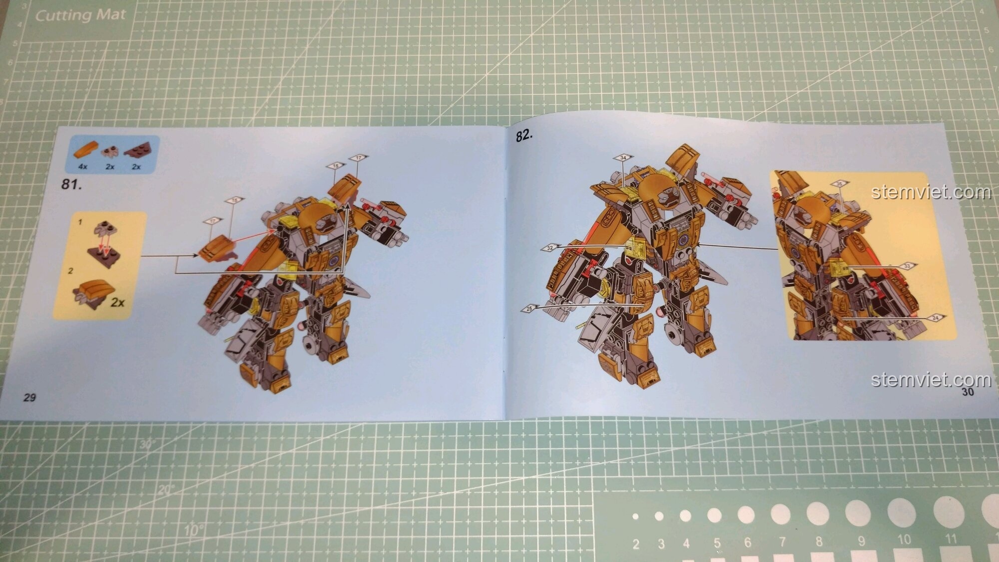 Các bước cuối cùng trong sách hướng dẫn lắp ráp bộ Sembo Block 60003.