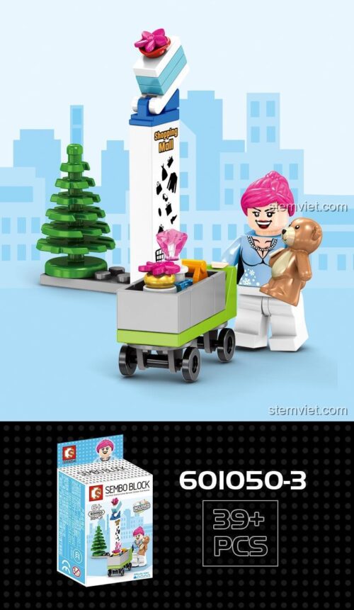 Tổng hợp các bộ lắp ráp minifigure thành phố Sembo 601050, đồ chơi xếp hình sáng tạo cho bé gái 6 tuổi.