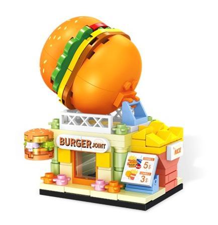 Bộ đồ chơi lắp ráp SEMBO 601119 Cửa Hàng Bánh Mì Kẹp Thịt Ngọt Ngào 112 mảnh cho bé 6 tuổi, giá tốt