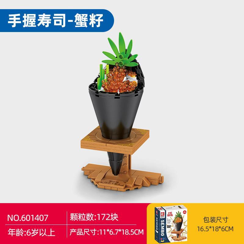 Bộ lắp ghép Mô hình Sushi Cuộn SEMBO 601407 với 172 mảnh ghép, phù hợp cho bé trai và bé gái 6 tuổi trở lên, giá tốt.