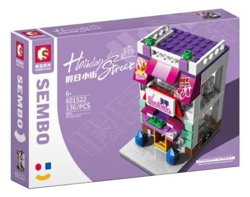 Hộp đồ chơi lắp ghép SEMBO 601522 Tiệm làm móng giá rẻ cho bé gái 6 tuổi. Bộ xếp hình Cửa hàng Nail Art màu sắc tươi tắn.