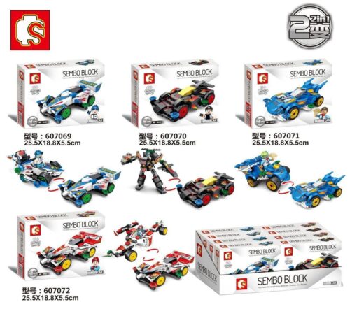 Tổng hợp các bộ lắp ráp xe đua Sembo trong series Anh Em Nhà Tốc Độ, bao gồm bộ xếp hình 607071 Spin Cobra.