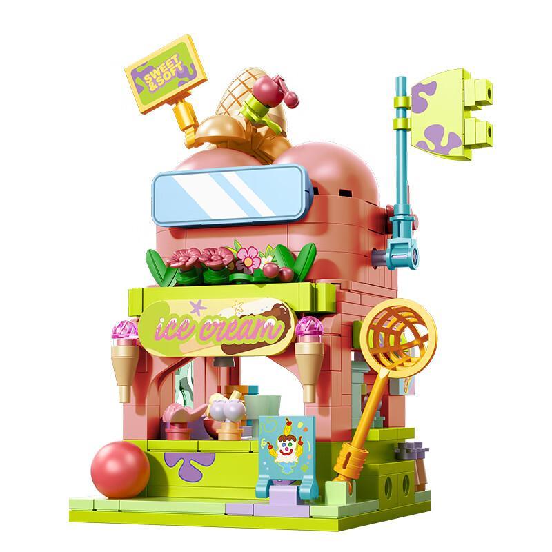 bộ lắp ghép Cửa hàng kem Spongebob, đồ chơi lắp ráp giải trí cho bé trai và bé gái 6 tuổi, giá tốt.