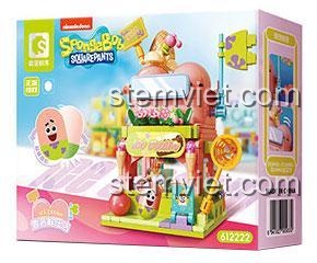 bộ xếp hình Cửa hàng kem của Patrick, đồ chơi mô hình chất lượng tốt, phù hợp bé 6 tuổi, đáng tiền.