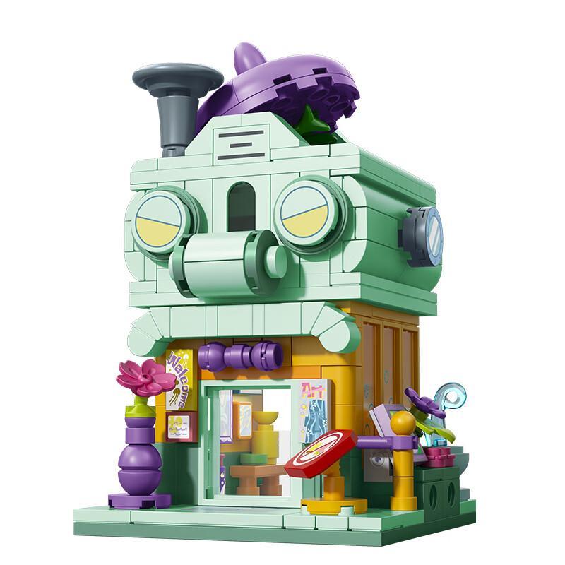 Đồ chơi mô hình Bảo tàng Squidward, bộ đồ chơi Bảo tàng Nghệ thuật của Bạch Tuộc, mô hình trang trí độc đáo cho bé trai, bé gái 8 tuổi, giá tốt.