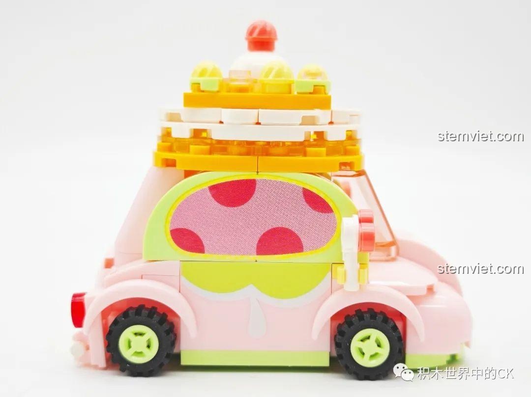 Mặt sau của bộ đồ chơi Xe Kem Matcha 615003, bộ lắp ghép Sembo 615003 cho bé gái 6 tuổi