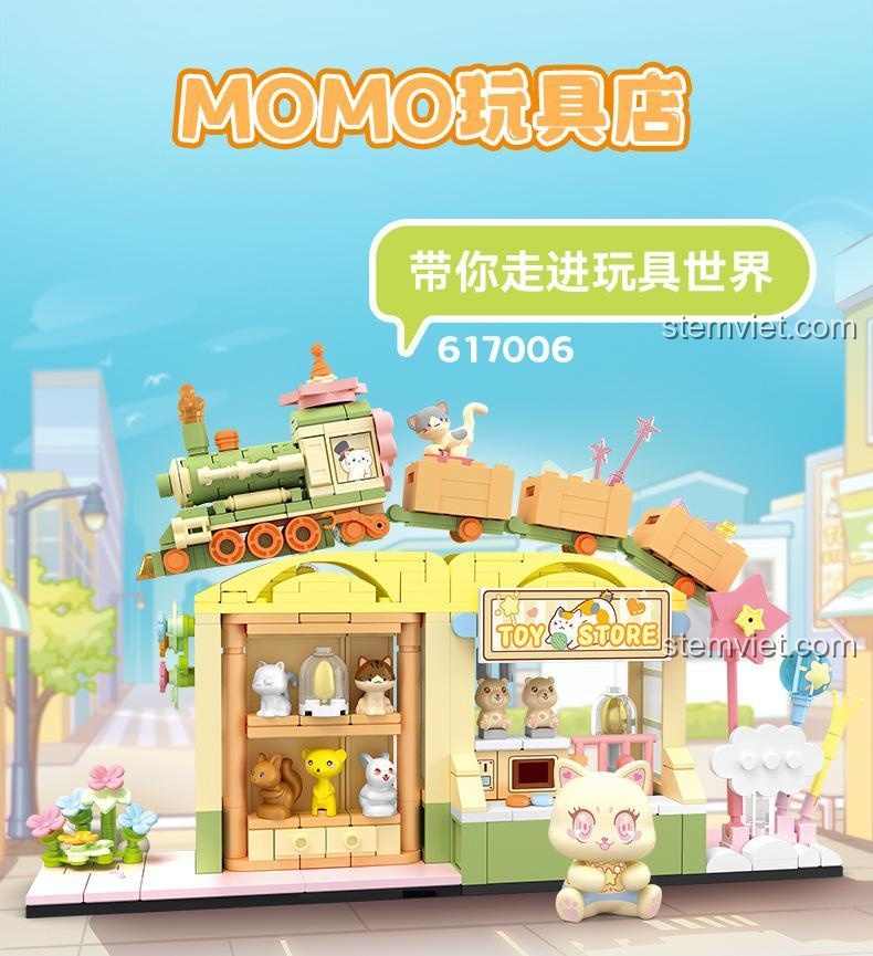 Cửa hàng đồ chơi Momoland SEMBO 617006, đưa bé vào thế giới đồ chơi đầy màu sắc, kích thích trí tưởng tượng.