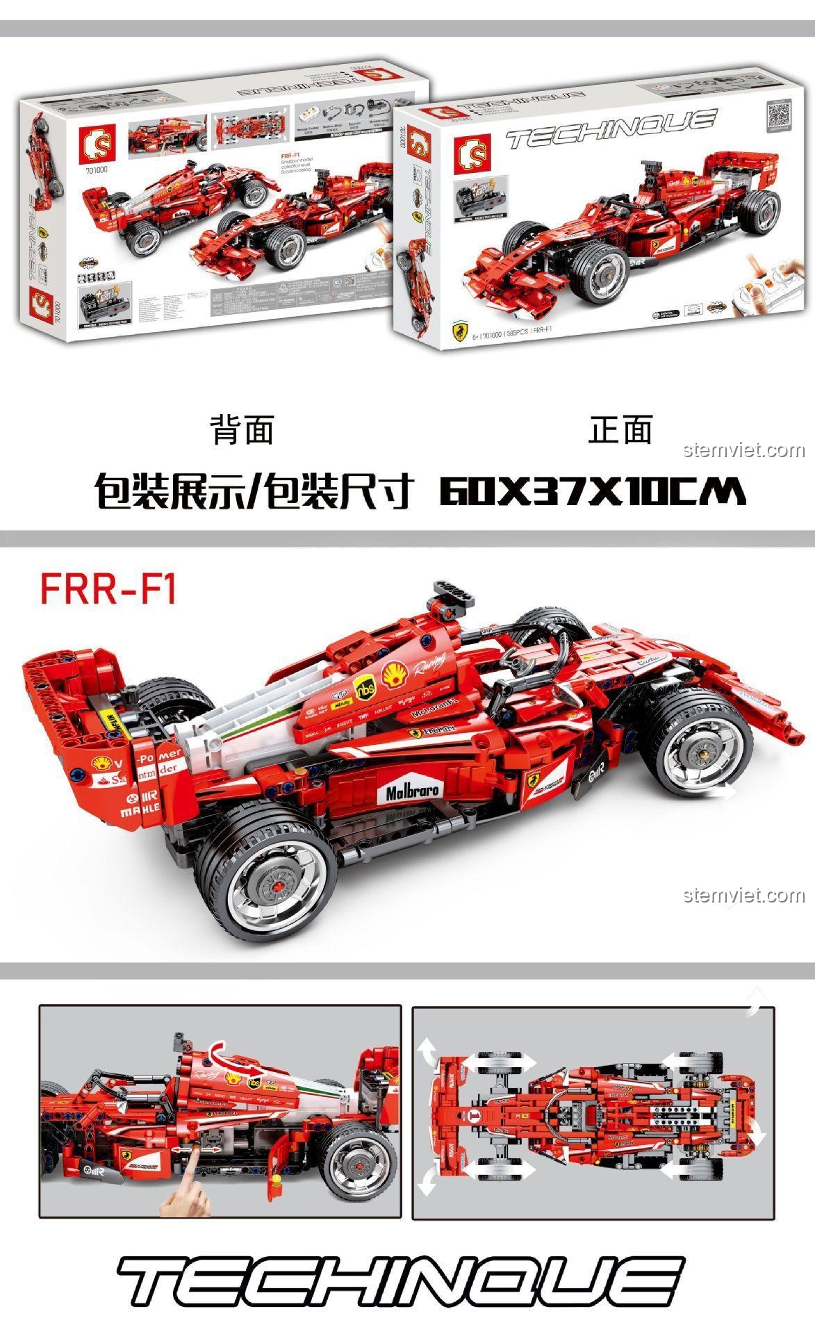 Ảnh thể hiện kích thước hộp của bộ xếp hình Sembo 701000, một món quà ấn tượng cho bé trai.