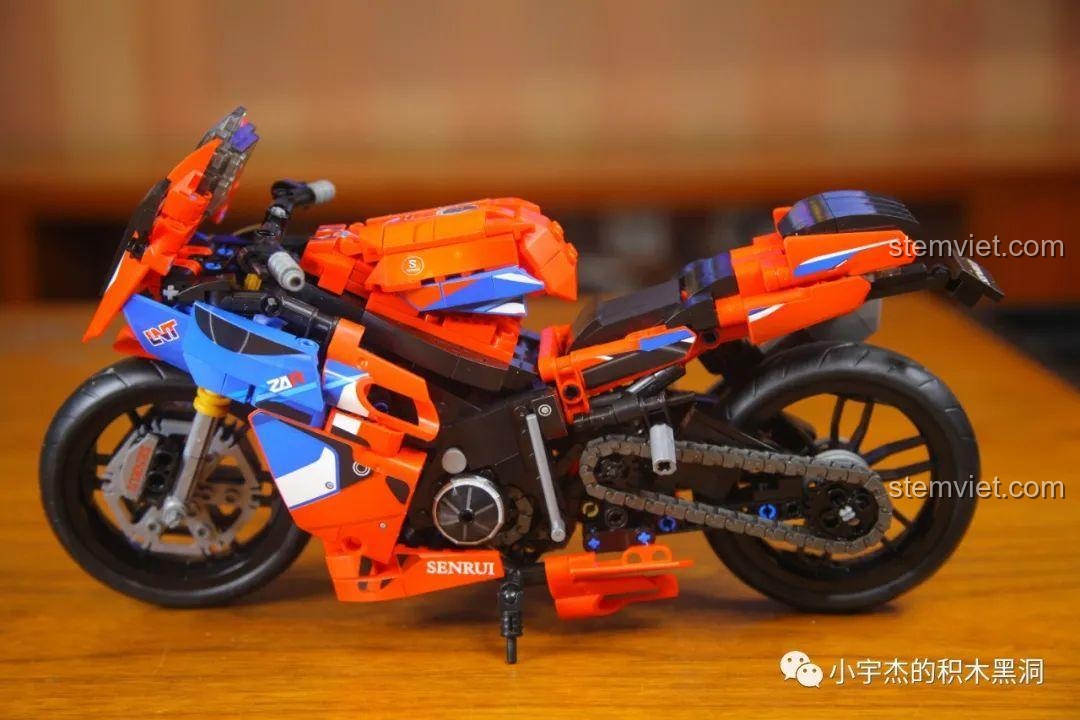 Mô hình xe đạp địa hình lắp ráp, một ví dụ về các bộ đồ chơi lắp ráp xe khác có thể so sánh với SEMBO 701812.