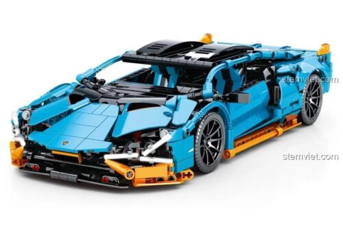 Mô hình Lamborghini Sián FKP 37 màu xanh dương, đồ chơi mô hình Sembo 701952 siêu xe điều khiển từ xa chất lượng cao cho bé trai.