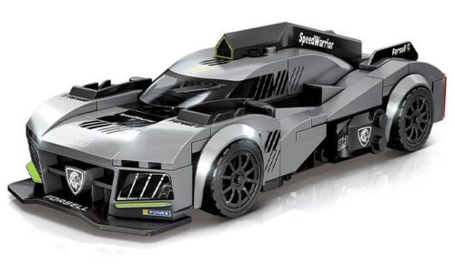 Bộ lắp ghép SEMBO 714540 Xe Đua BK.8 Tốc Độ Chiến Binh màu xám đen, mô hình xe đua chi tiết cao dành cho con trai 6 tuổi, giá tốt