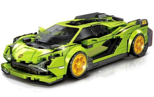 Bộ lắp ráp Sembo 714541 Siêu xe Lamborghini BK.8 màu xanh lá nổi bật, thiết kế Tốc Độ Kinh Hoàng, phù hợp bé trai 6 tuổi, giá tốt.