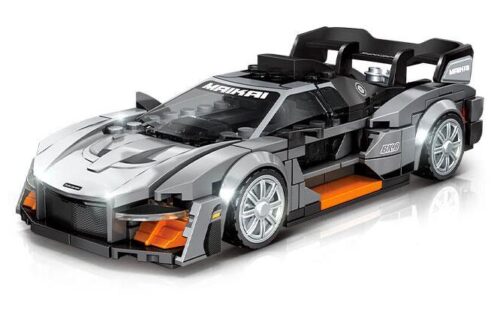 Mô hình Siêu xe McLaren BK.8 SEMBO 714543 màu xám đen cam, thiết kế tốc độ kinh hoàng, phù hợp bé trai 6 tuổi đam mê xe đua, giá tốt.