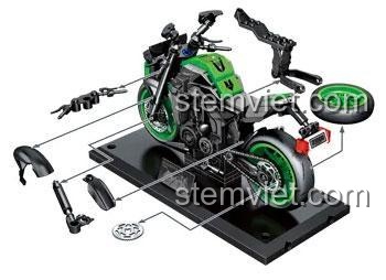 bộ đồ chơi Mô tô thể thao BK2, đồ chơi lắp ghép Xe mô tô đua BK2, mô hình mô tô BK2 714548 chi tiết lắp ráp, đồ chơi phát triển tư duy cho bé trai