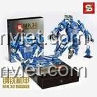 Hộp đồ chơi lắp ráp Sembo 60031 Người Sắt Hulkbuster MK38, bộ đồ chơi robot chiến đấu 543 mảnh cho bé trai 6 tuổi