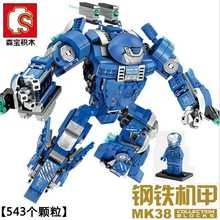 Bộ lắp ráp Sembo 60031 Người Sắt Hulkbuster MK38, đồ chơi mô hình robot chiến đấu cho bé trai 6 tuổi, chất lượng cao giá tốt