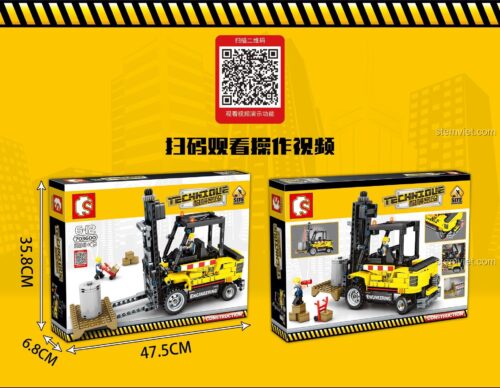 Đồ chơi lắp ráp Sembo Block 703600 Xe Nâng Hàng kích thước hộp