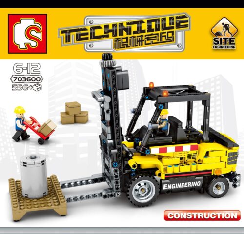Bộ lắp ghép Sembo Block 703600 Xe Nâng Hàng Kỹ Thuật giá rẻ cho bé trai 6 tuổi