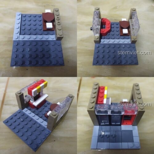 Các bước lắp ráp chi tiết đồ chơi xếp hình Sembo Block SD6012 Mô hình McDonald's, giúp bé rèn luyện sự khéo léo.