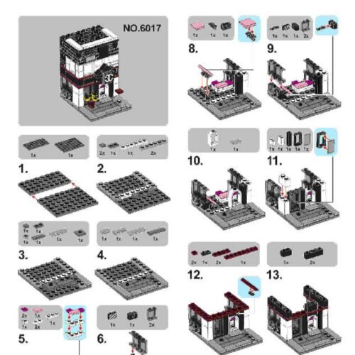 Cửa Hàng Thời Trang Chanel Mini Sembo Block SD6017 hướng dẫn Sembo Block 6017 Mô hình cửa hàng thời trang
