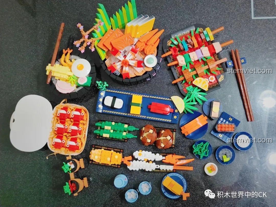 Hộp đồ chơi lắp ráp SEMBO 601415 Hộp nhạc Sashimi phong cách Nhật Bản, bộ đồ chơi Hộp nhạc Sashimi giá tốt cho bé gái 6 tuổi.